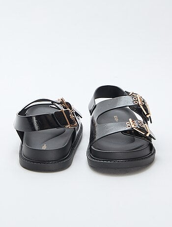 Mules en simili avec 3 brides réglables