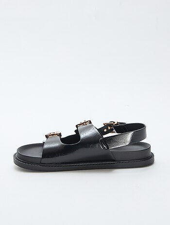 Mules en simili avec 3 brides réglables