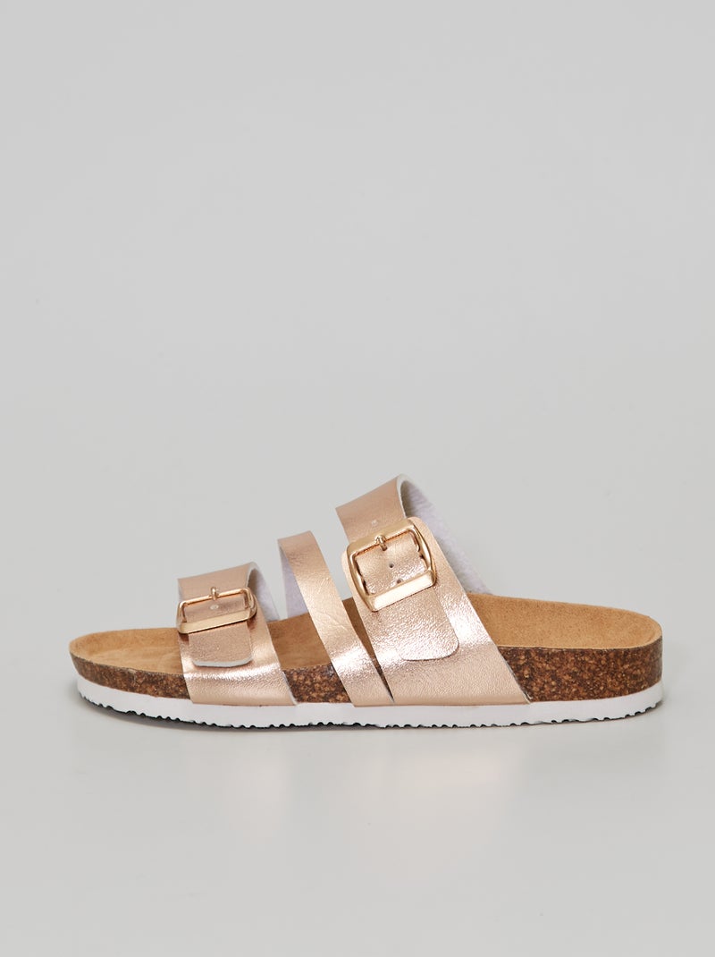 Mules en simili rose - Kiabi