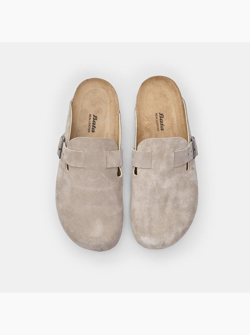 Mules en Suède BATA Beige - Kiabi