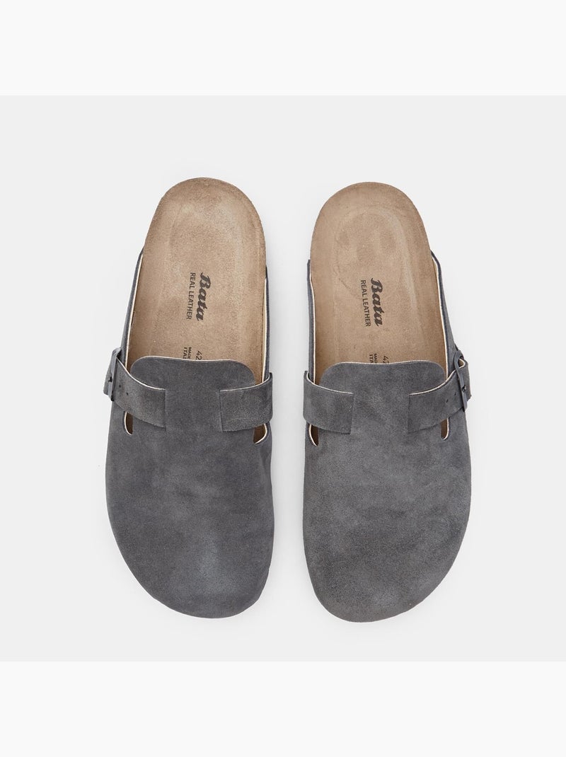Mules en Suède BATA Gris - Kiabi