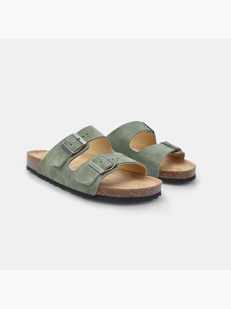 Mules en Suède BATA Vert - Kiabi