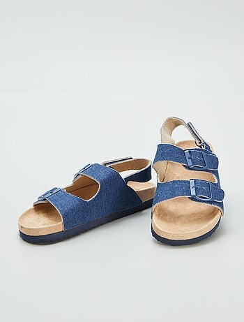 Mules en suédine à scratchs