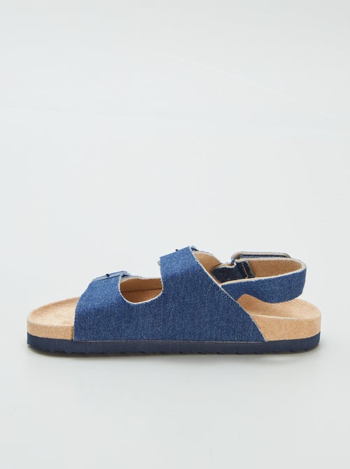 Mules en suédine à scratchs - Kiabi