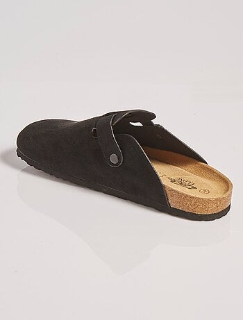 Mules en suédine avec boucle métal - AFIBEL