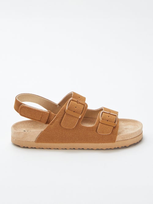 Mules en suédine avec scratch - Kiabi