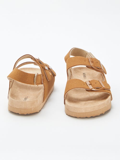 Mules en suédine avec scratch - Kiabi