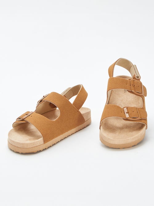 Mules en suédine avec scratch - Kiabi