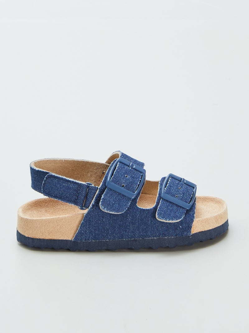 Mules en suédine Bleu - Kiabi