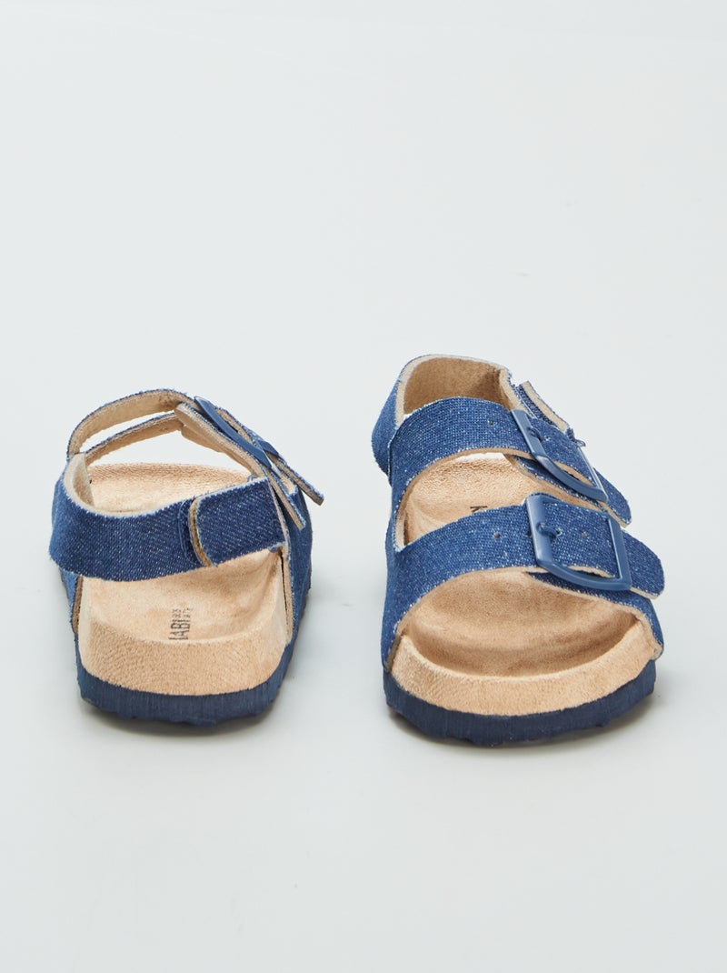 Mules en suédine Bleu - Kiabi