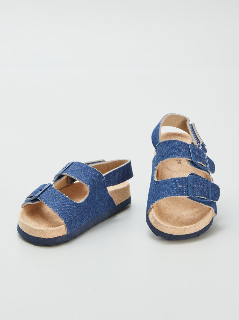 Mules en suédine Bleu - Kiabi