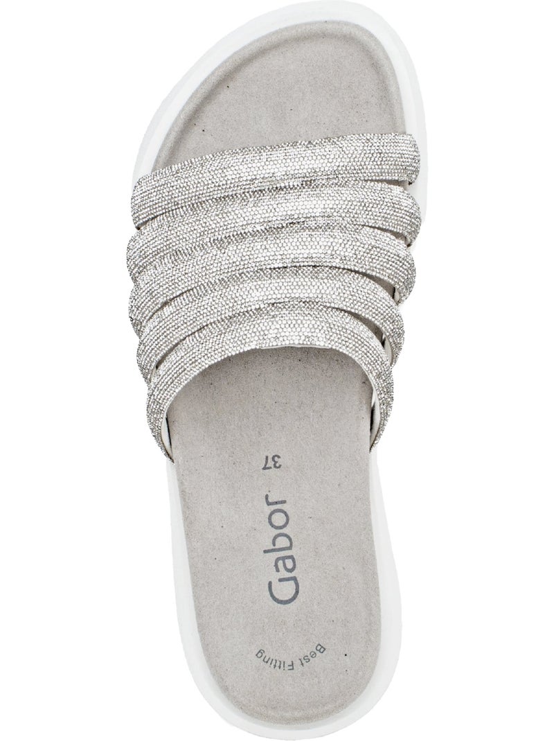 Mules  en textile Blanc - Kiabi