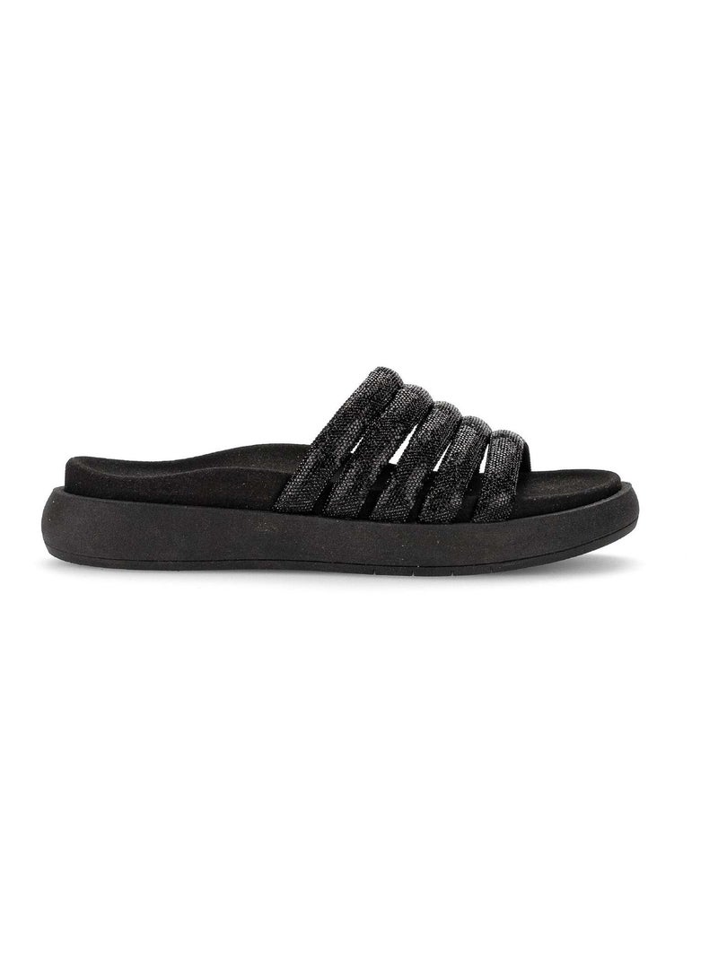 Mules  en textile Noir Noir - Kiabi