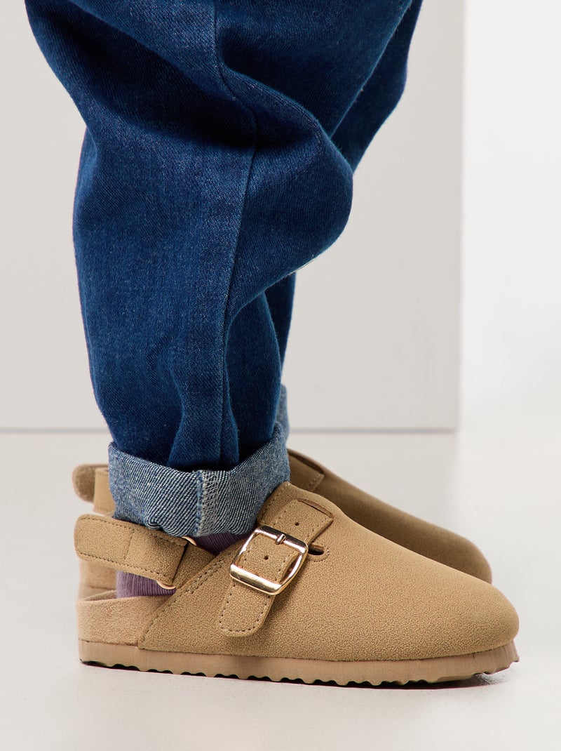 Mules esprit sabot Beige - Kiabi