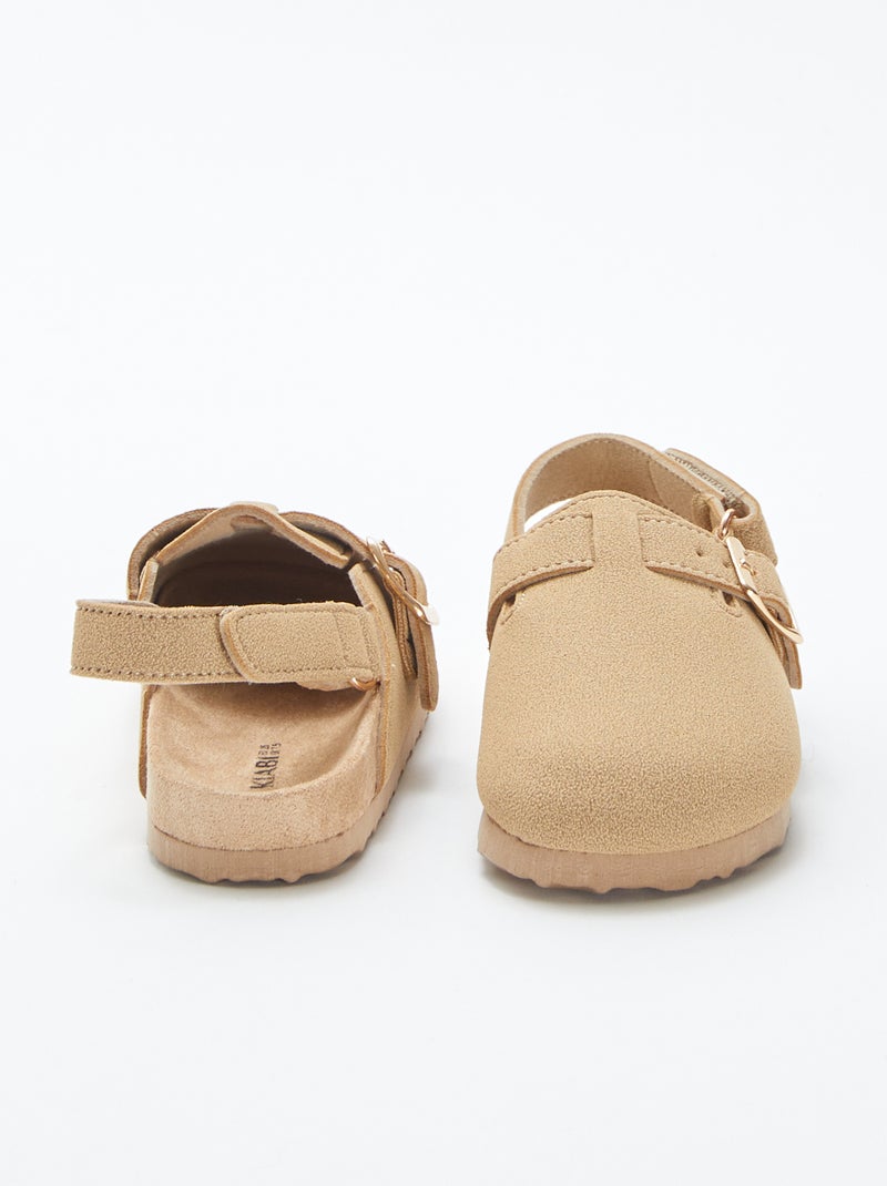 Mules esprit sabot Beige - Kiabi