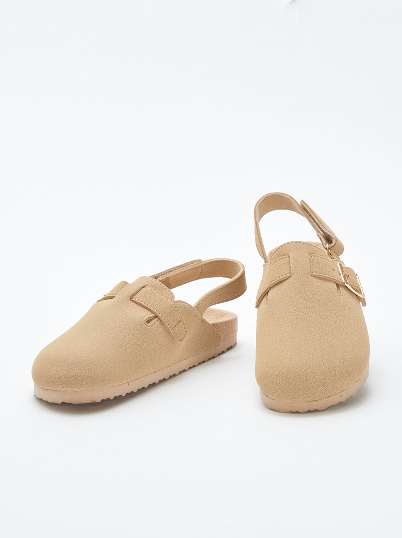 Mules esprit sabots beige - Kiabi