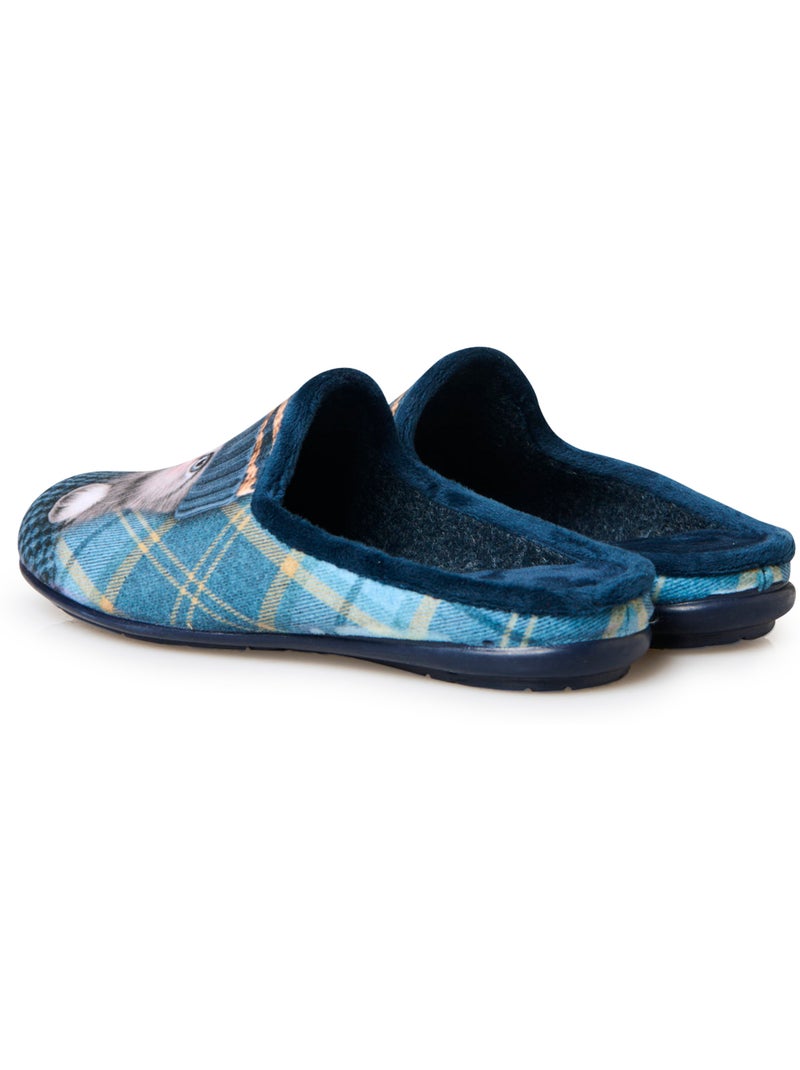 Mules fantaisie à motif - PEDICONFORT Bleu Multicolore - Kiabi