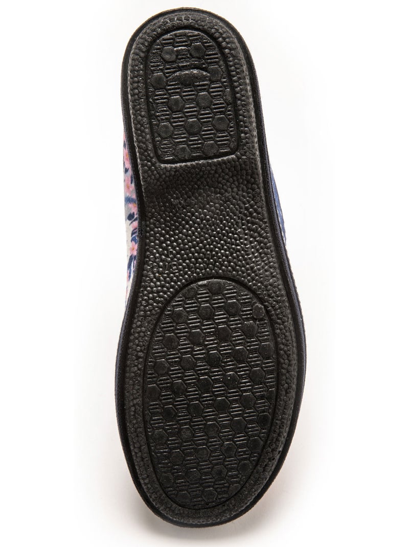 Mules fantaisie coton et éponge - PEDICONFORT Bleu Multicolore - Kiabi
