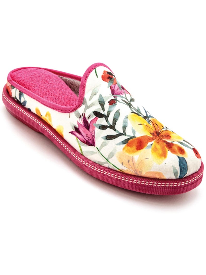 Mules fantaisie coton et éponge - PEDICONFORT Rose/Multicolore - Kiabi