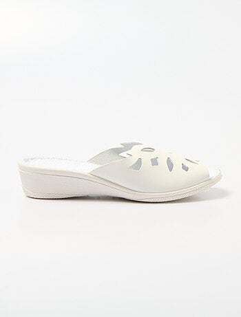 Mules fantaisie en cuir, largeur confort - Afibel