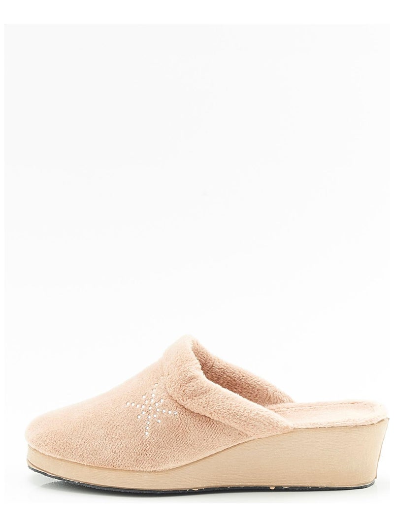 Mules fantaisie strassée - Damart Beige - Kiabi