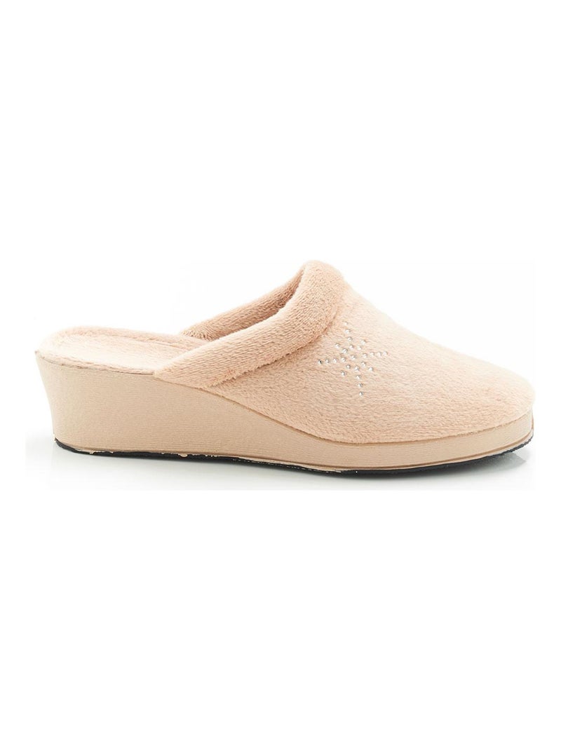Mules fantaisie strassée - Damart Beige - Kiabi