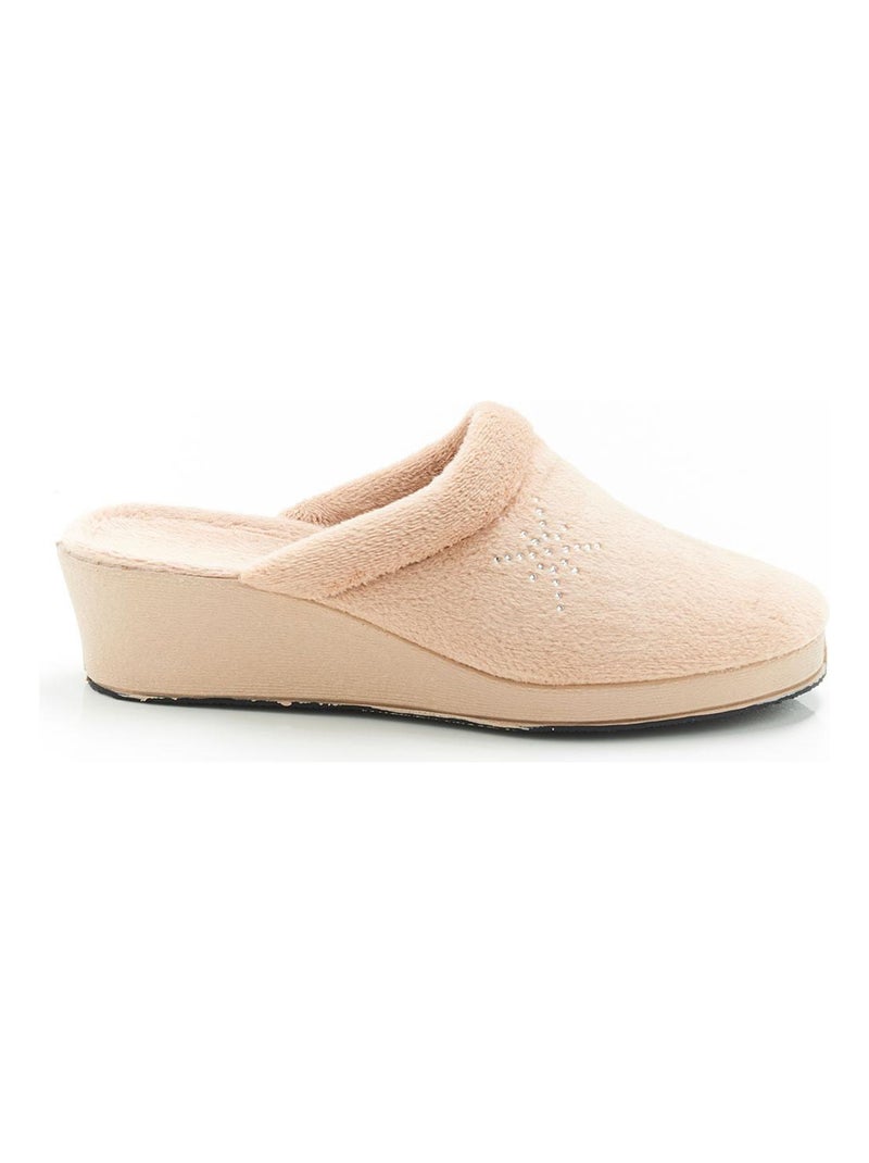 Mules fantaisie strassée - Damart Beige - Kiabi