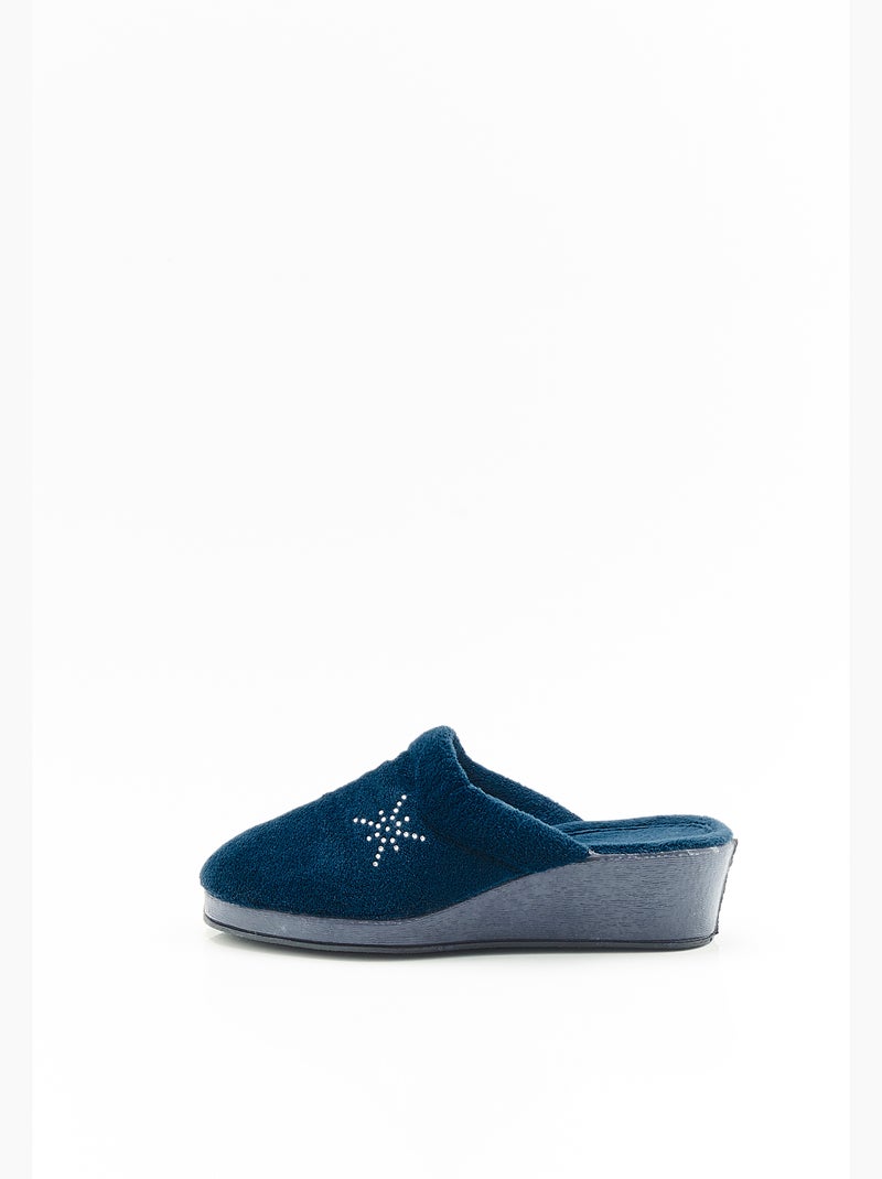 Mules fantaisie strassée - Damart Bleu - Kiabi