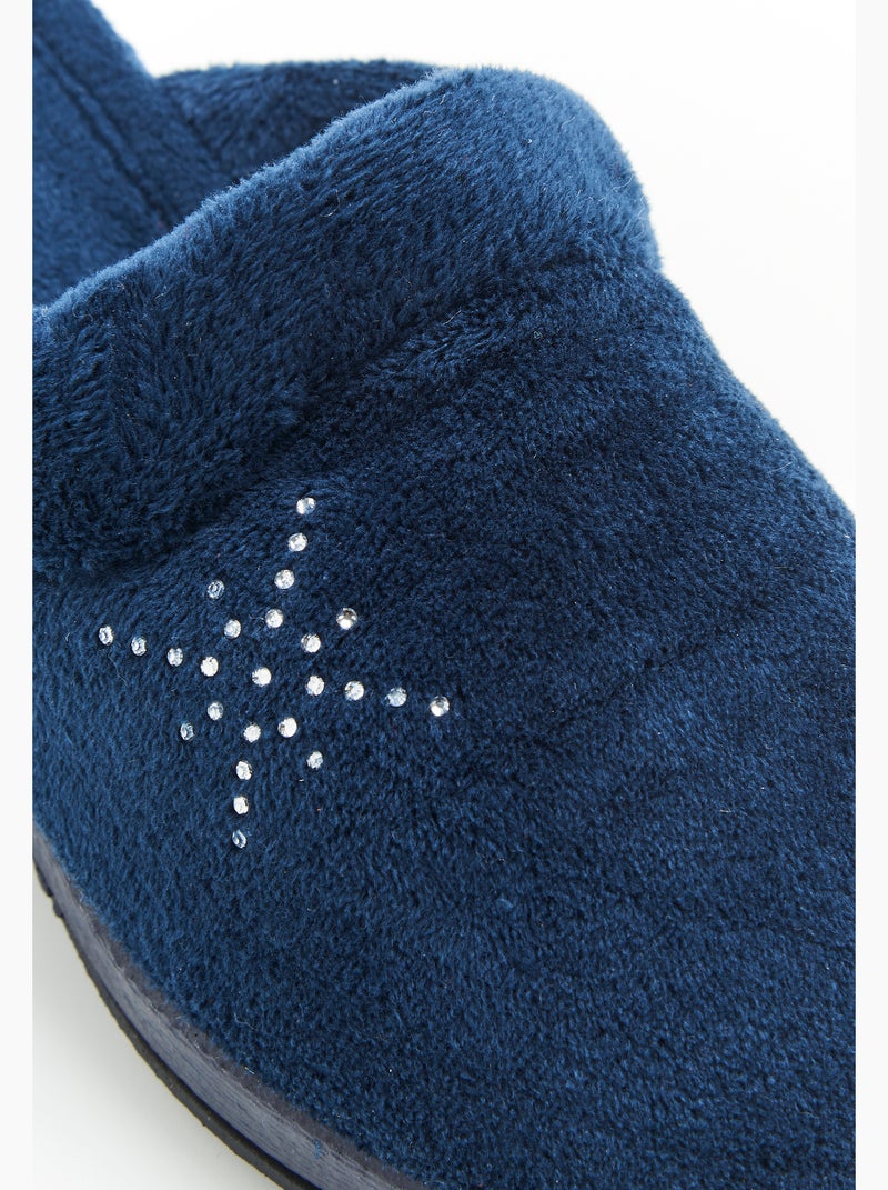 Mules fantaisie strassée - Damart Bleu - Kiabi