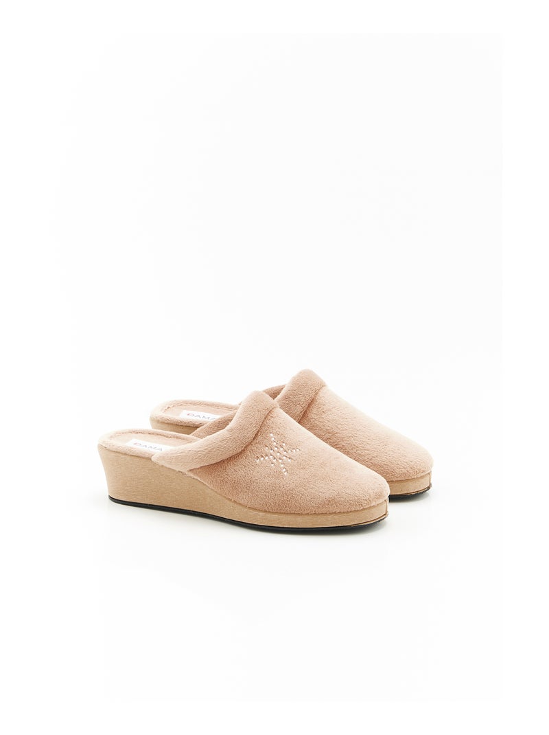 Mules fantaisie strassée - Damart Taupe - Kiabi