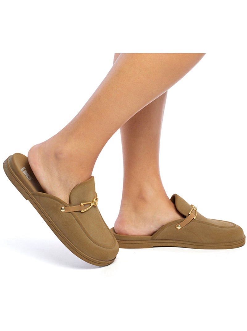 Mules Femme CAMPOS Camel vintage - Kiabi
