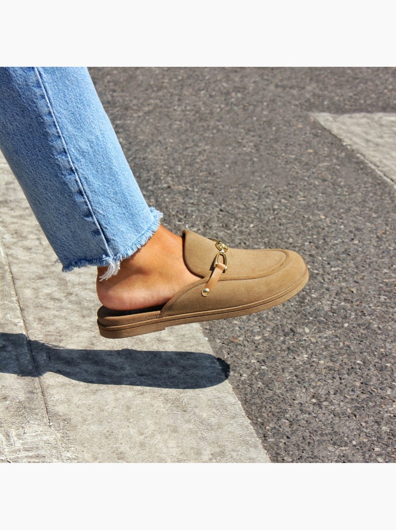 Mules Femme CAMPOS Camel vintage - Kiabi