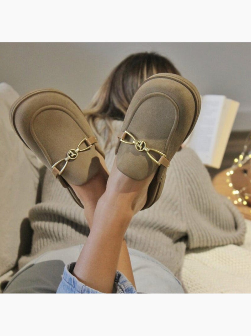 Mules Femme CAMPOS CLASSIC Camel vintage - Kiabi