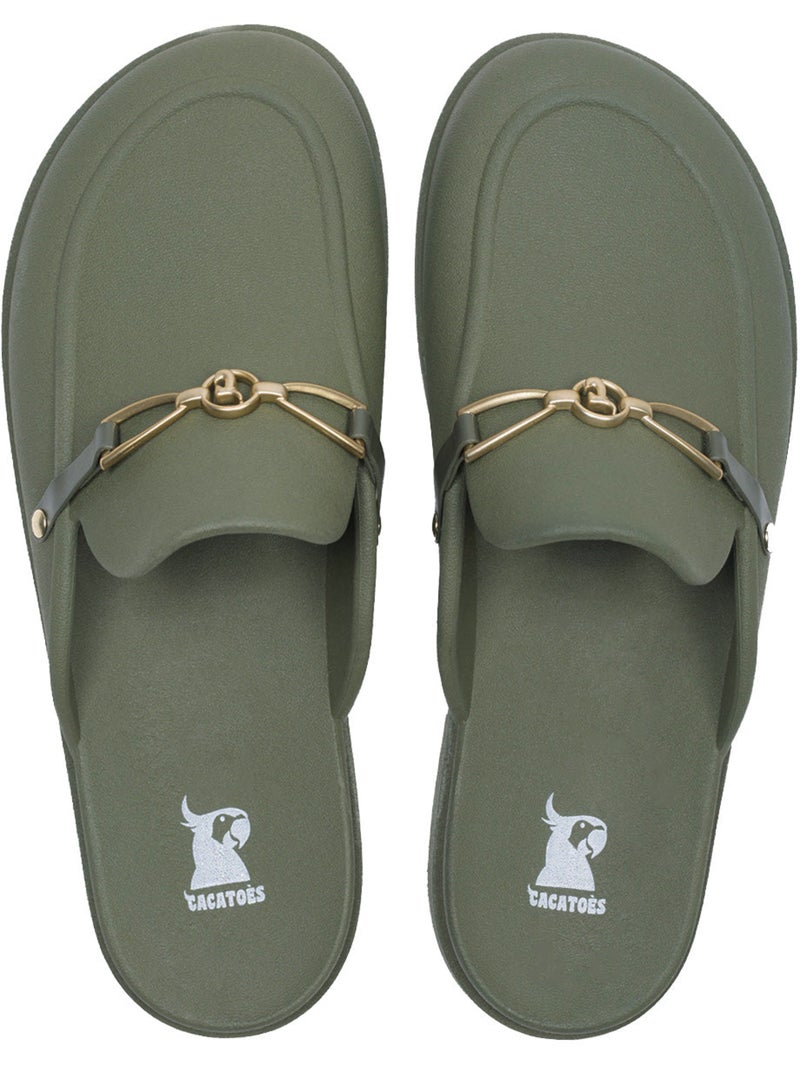 Mules Femme CAMPOS CLASSIC Kaki foncé - Kiabi