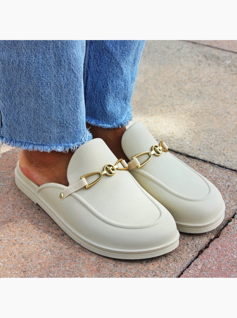 Mules Femme CAMPOS Craie - Kiabi