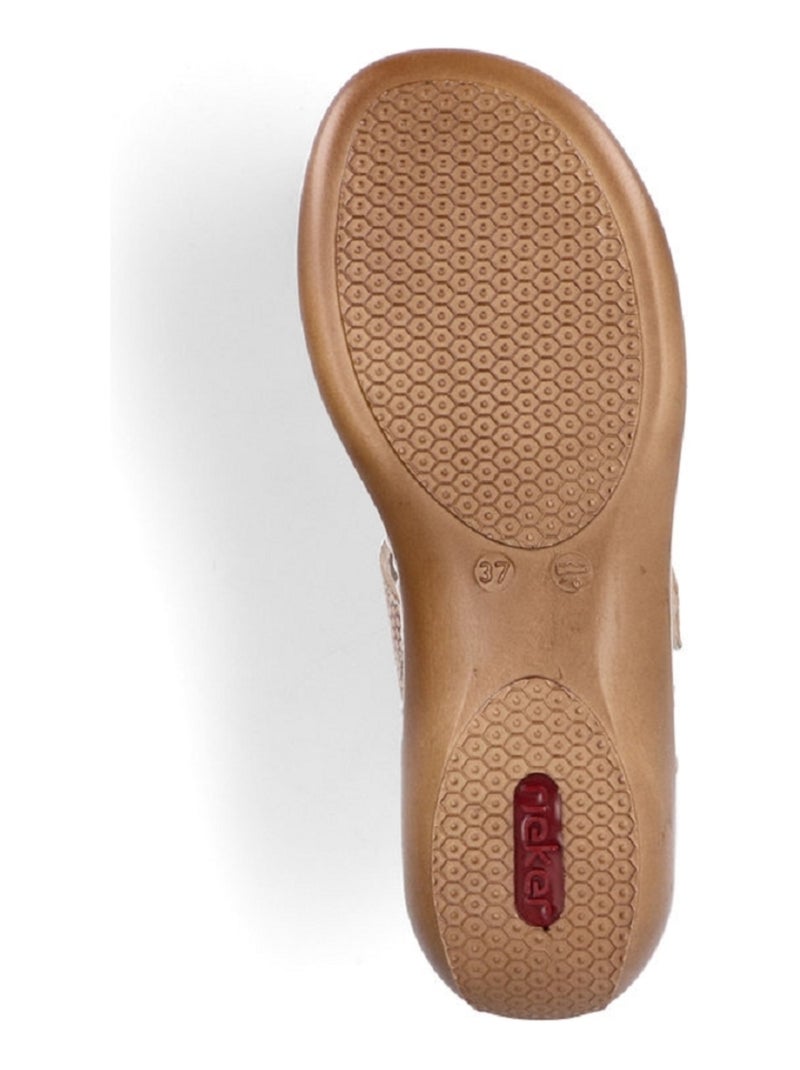 Mules Femme Rieker Beige - Kiabi