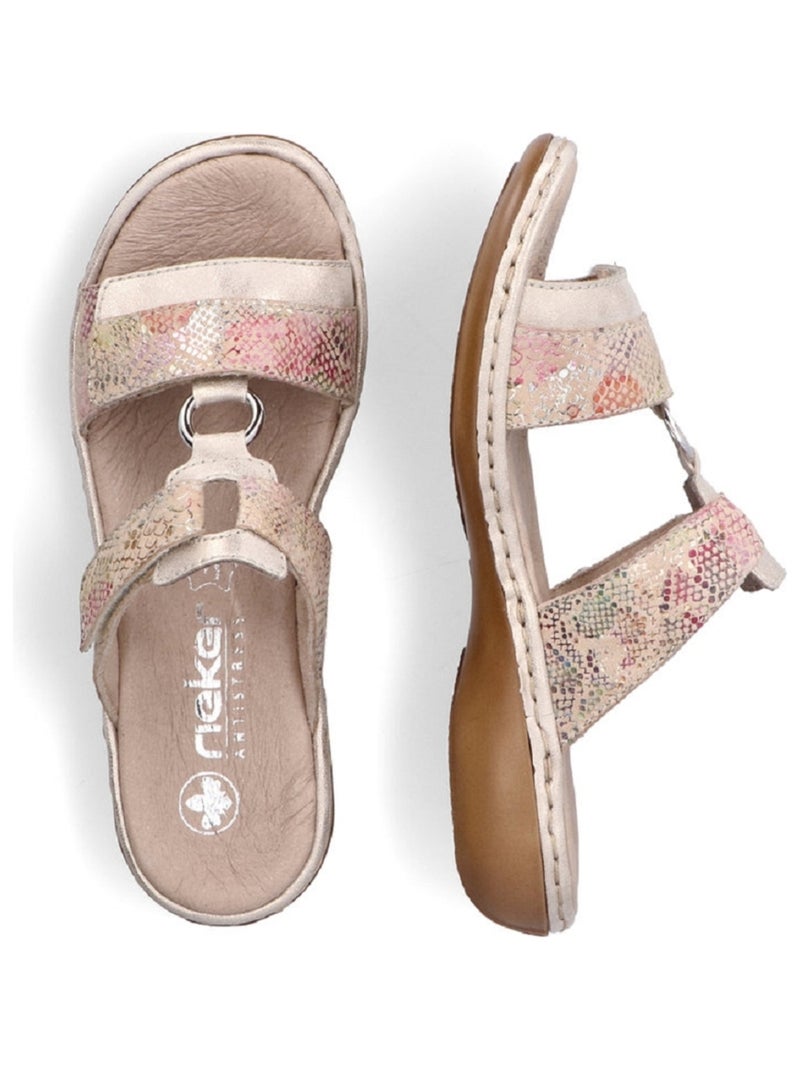 Mules Femme Rieker Beige - Kiabi