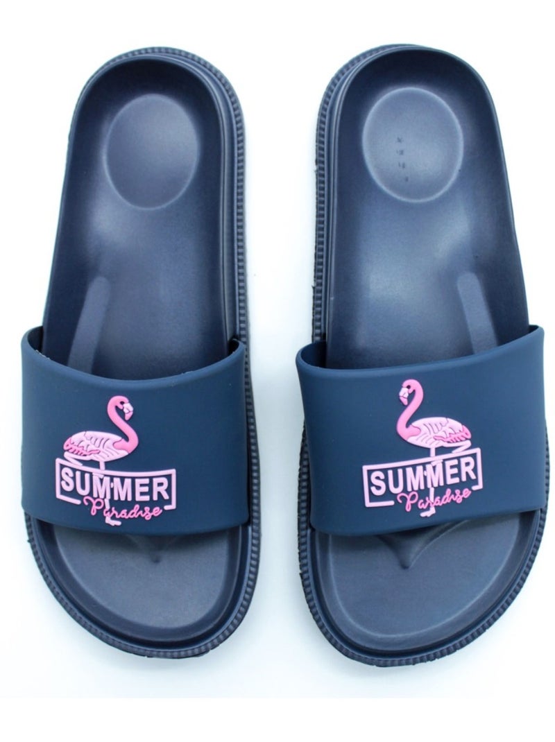 Mules flamingo Kebello Bleu marine - Kiabi