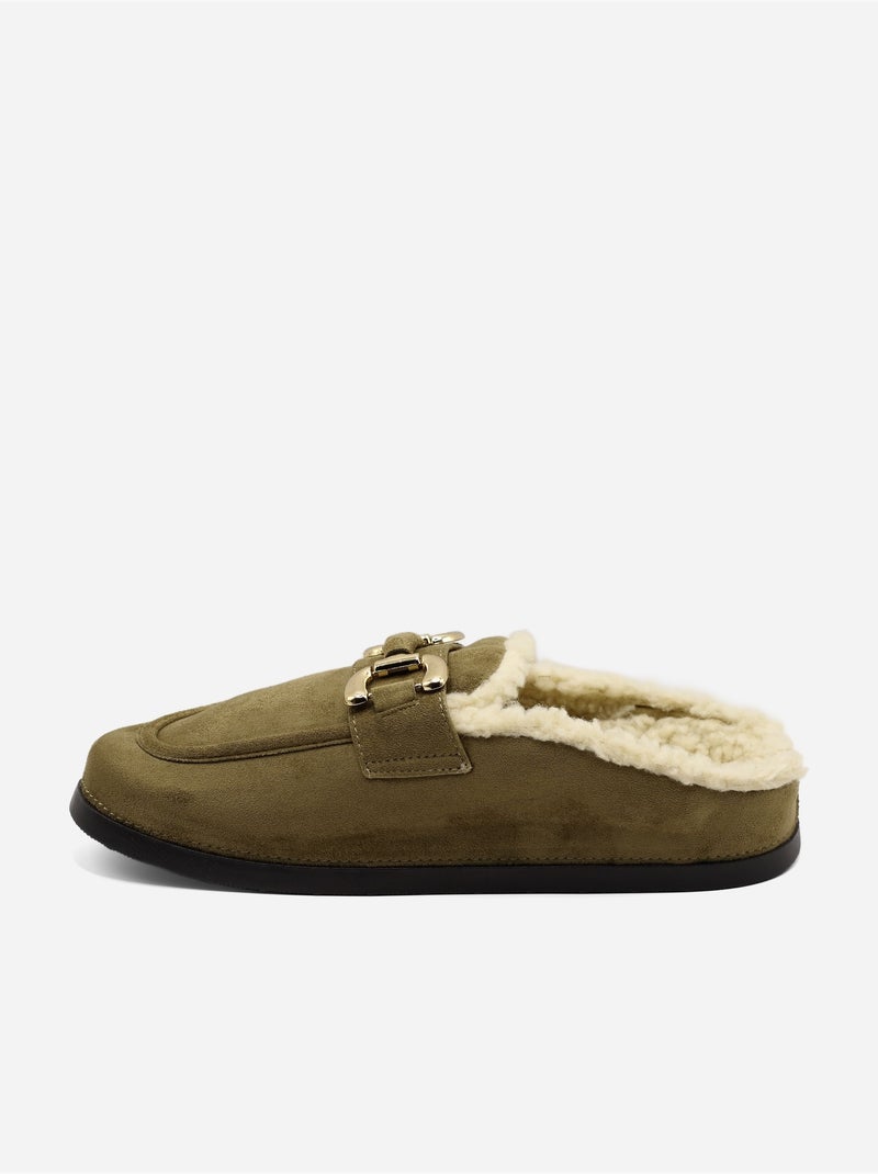 Mules fourré Vert - Kiabi