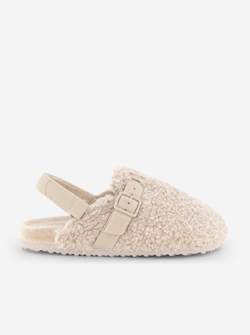 Mules fourrées Beige - Kiabi