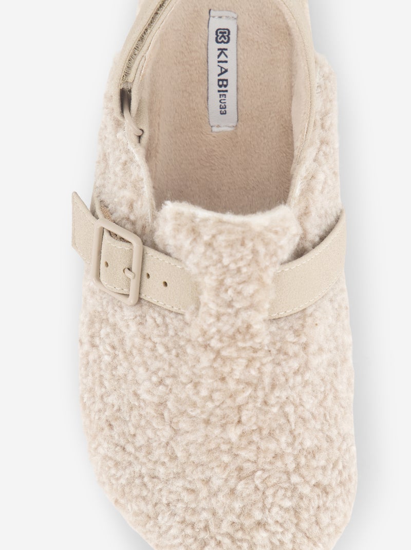 Mules fourrées Beige - Kiabi