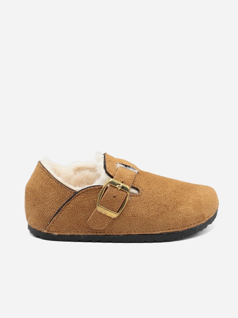 Mules fourrées Camel - Kiabi