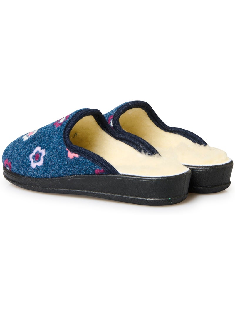 Mules fourrées laine - PEDICONFORT Bleu - Kiabi