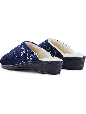 Mules fourrées laine femme - PEDICONFORT