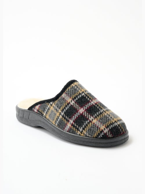 Mules fourrées laine grande largeur - Afibel - Kiabi