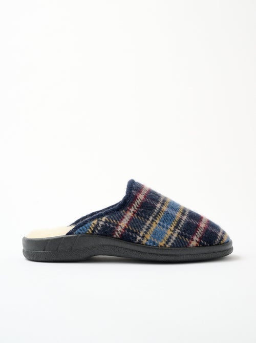 Mules fourrées laine grande largeur - Afibel - Kiabi
