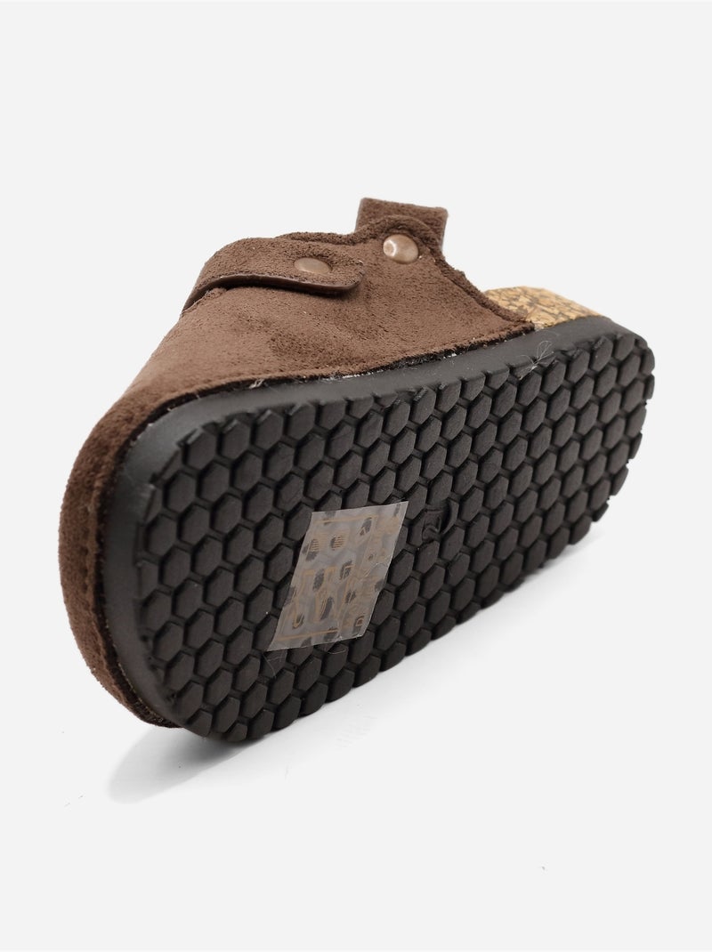 Mules fourrées Marron - Kiabi