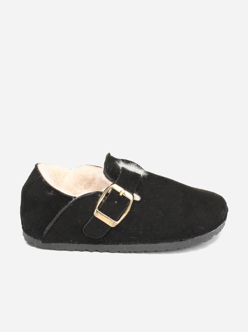 Mules fourrées Noir - Kiabi