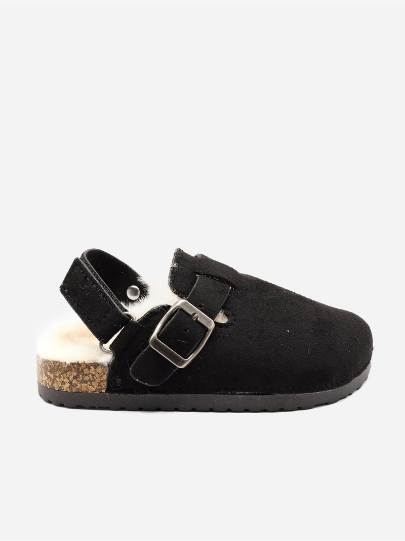 Mules fourrées Noir - Kiabi