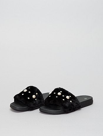 Escarpins à Talon Zèbre Fourrure Et Bijou - Taille UK 3 (femme), Occasion Soirée